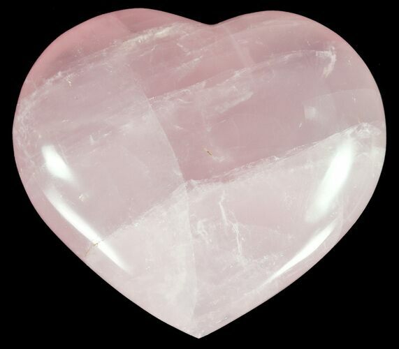 Polished Rose Quartz Heart - Madagascar #59091